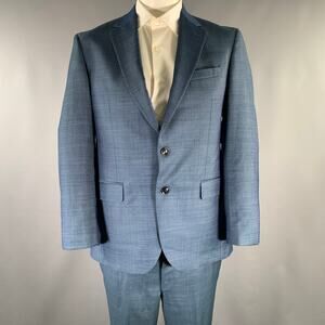 TED BAKER Size 44 Blue Purple Wool Suit